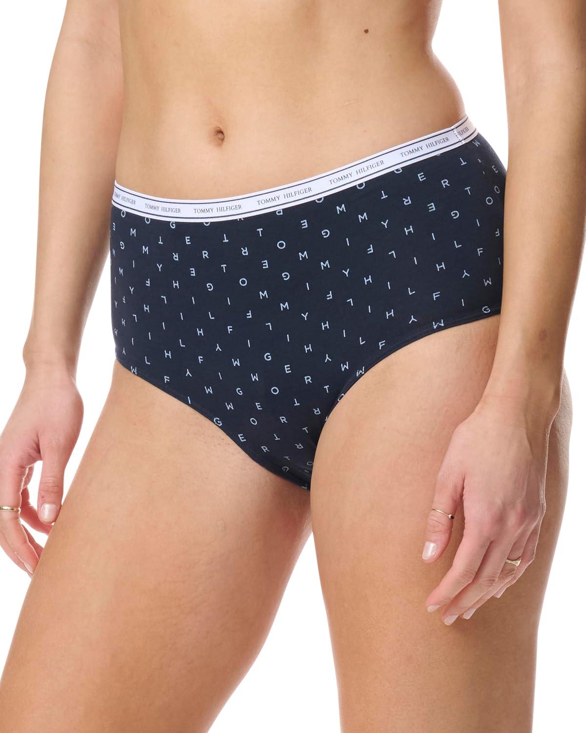 imageTommy Hilfiger womens Classic Cotton Brief Underwear With Logo Waistband 5packTh MultiForever BlueSky CaptainTango RedHeritage Floral