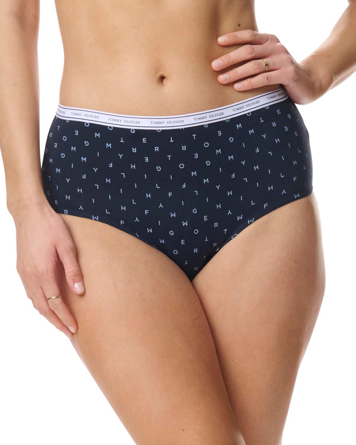 imageTommy Hilfiger womens Classic Cotton Brief Underwear With Logo Waistband 5packTh MultiForever BlueSky CaptainTango RedHeritage Floral