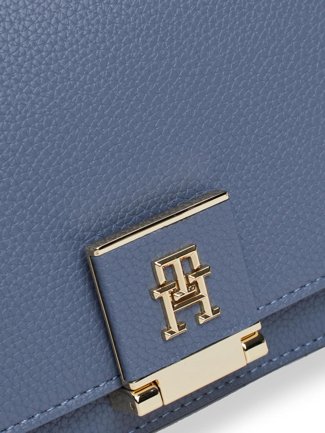 imageTommy Hilfiger womens Leather Shoulder Bag With Removable Crossbody StrapFaded Ink