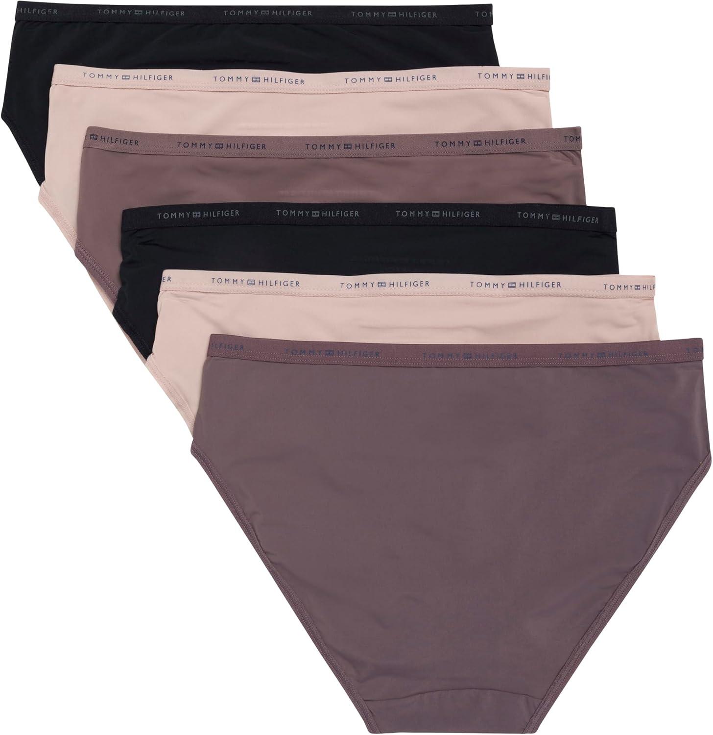 imageTommy Hilfiger womens Logo Waistband Micro Bikini 6 PackBalanced BeigeSparrowBlack