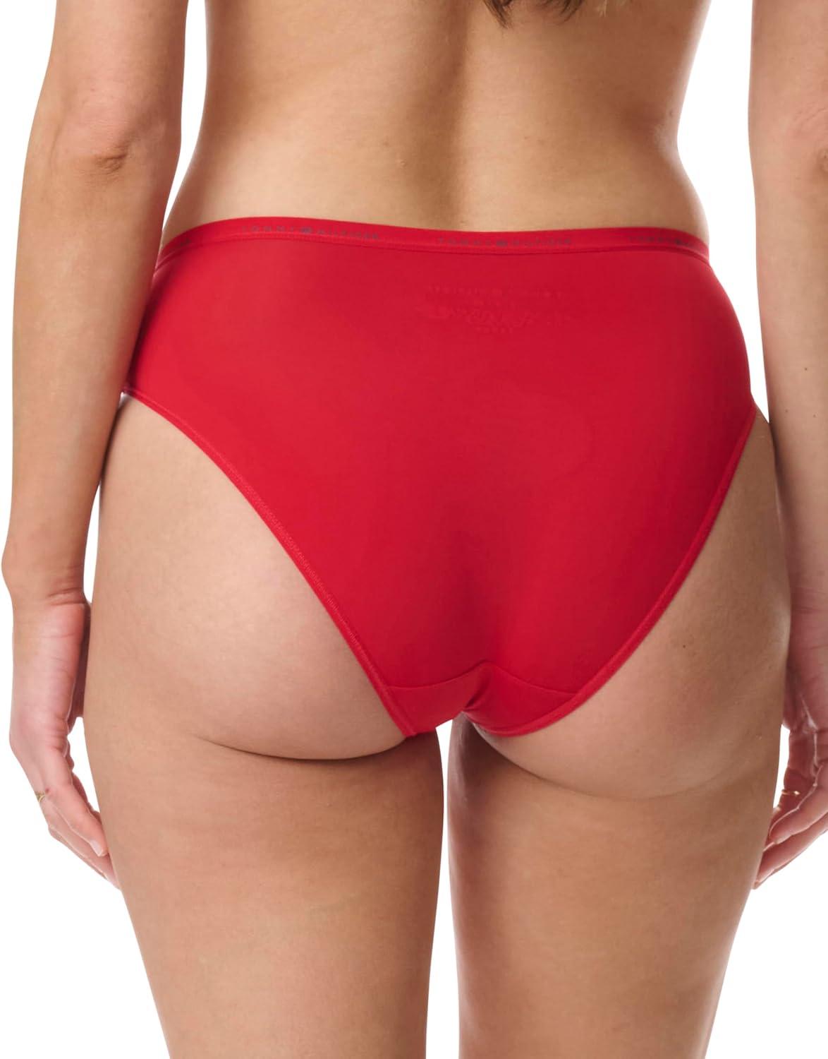 imageTommy Hilfiger womens Logo Waistband Micro Bikini 6 PackTango RedMicro ChipBlack