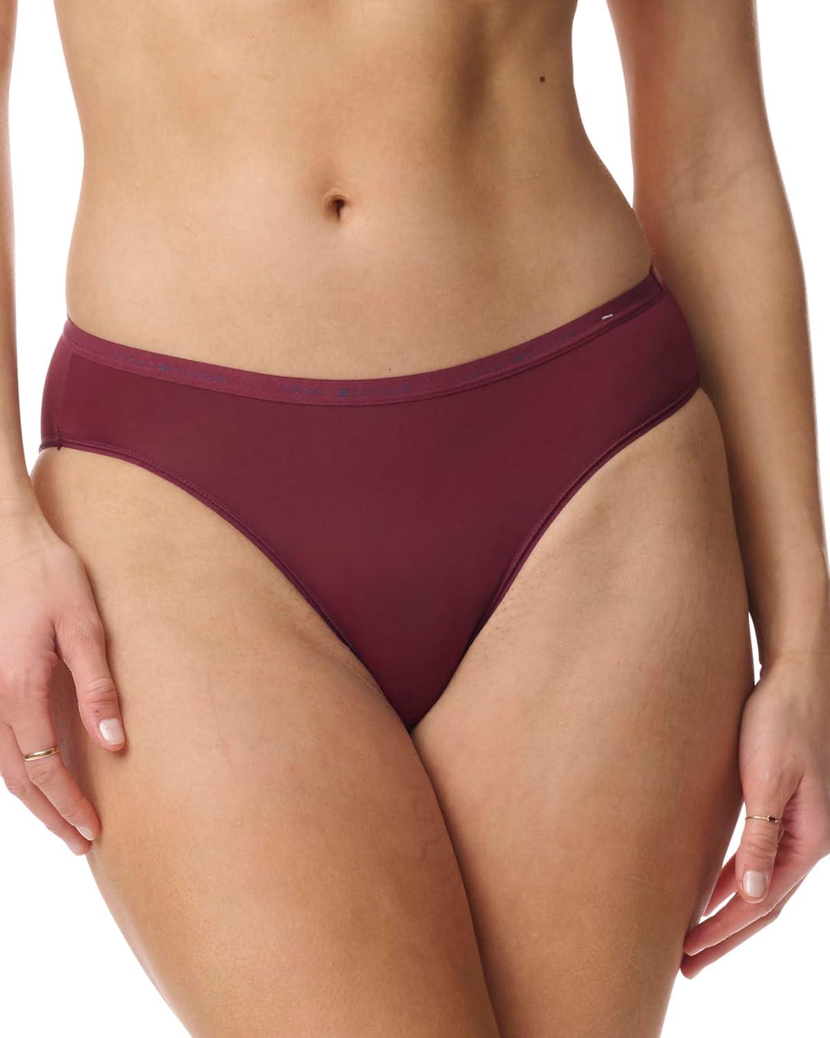 imageTommy Hilfiger womens Logo Waistband Micro Bikini 6 PackWindsor WineBalanced BeigeBlack