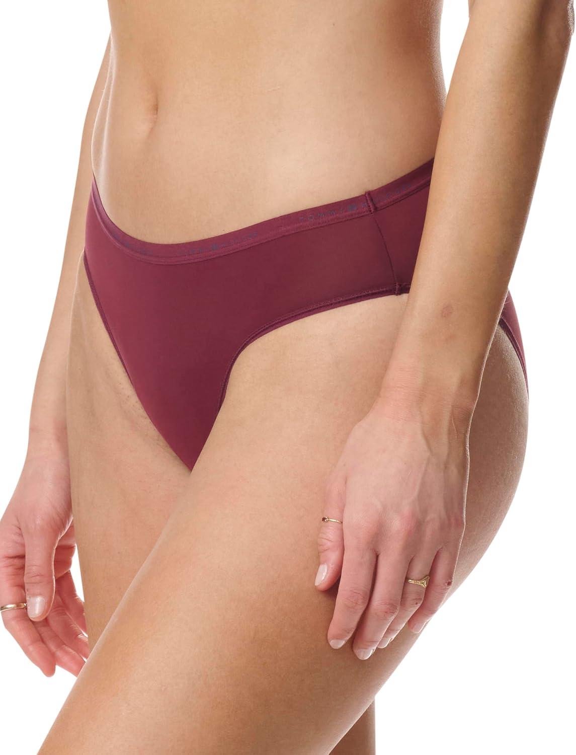 imageTommy Hilfiger womens Logo Waistband Micro Bikini 6 PackWindsor WineBalanced BeigeBlack