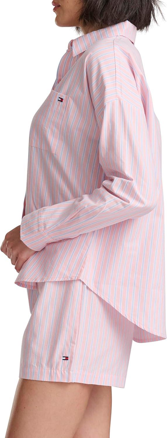 imageTommy Hilfiger womens Longsleeve Boyfriend Fit SleepshirtBlossom Stripe