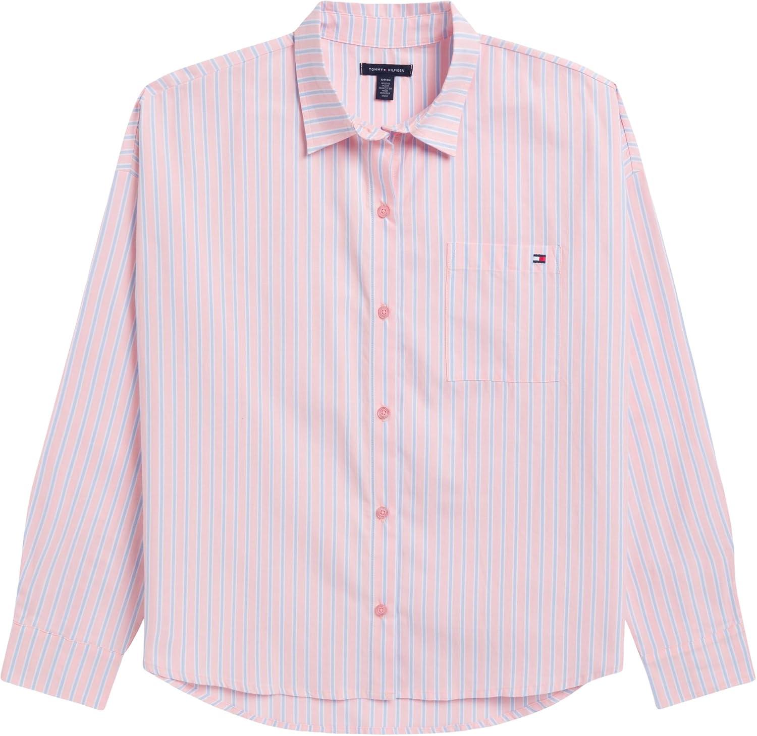 imageTommy Hilfiger womens Longsleeve Boyfriend Fit SleepshirtBlossom Stripe