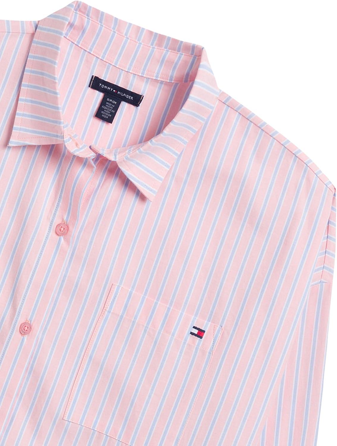 imageTommy Hilfiger womens Longsleeve Boyfriend Fit SleepshirtBlossom Stripe