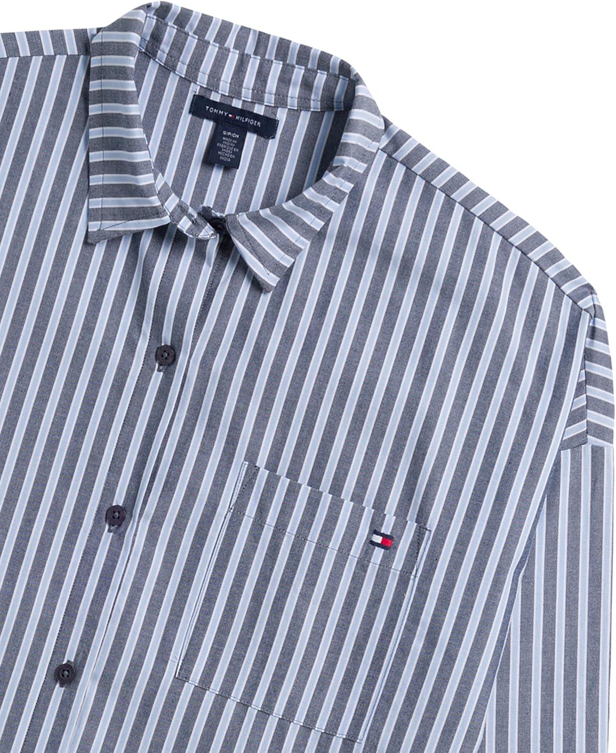 imageTommy Hilfiger womens Longsleeve Boyfriend Fit SleepshirtSky Captain Stripe