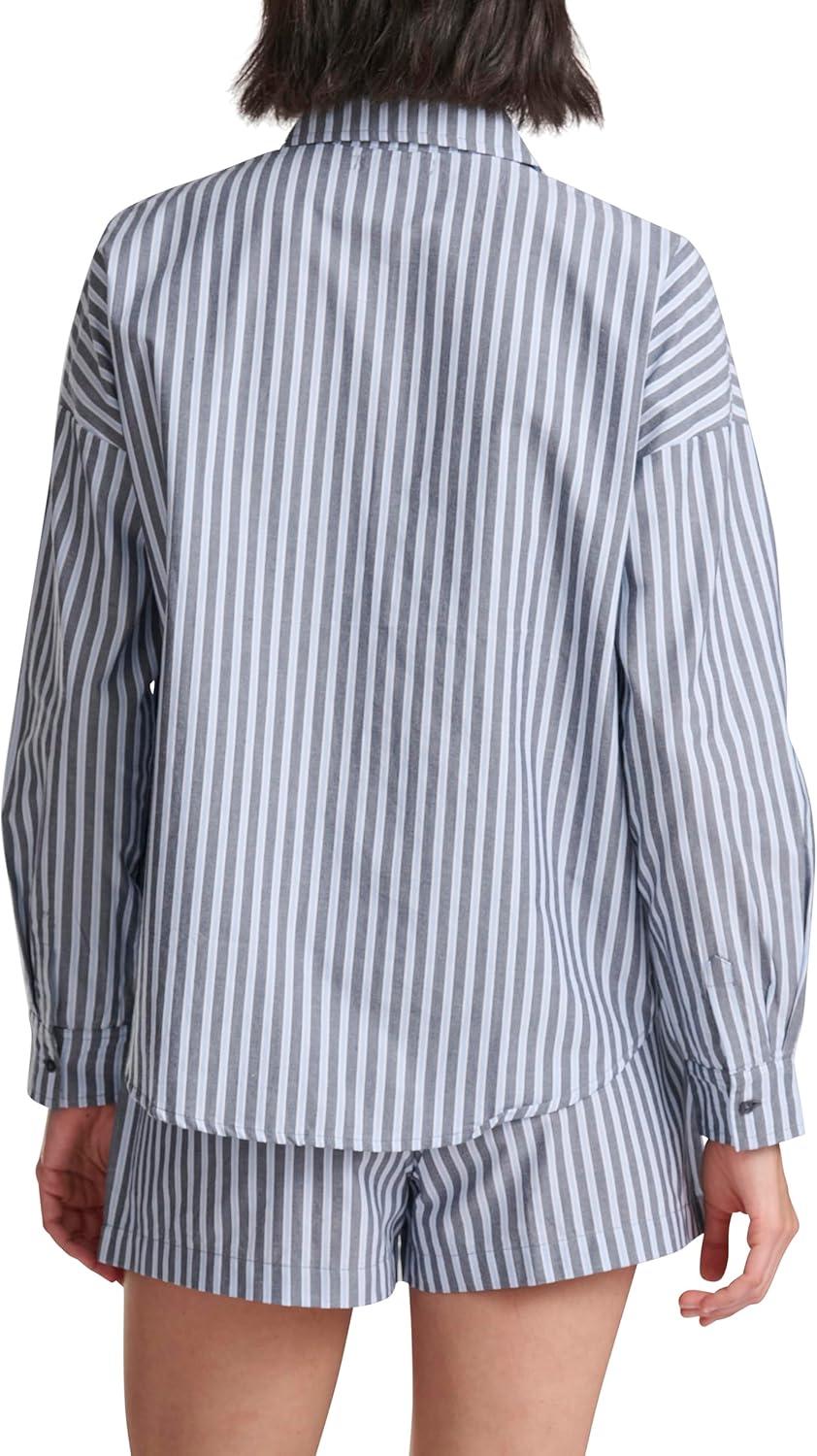imageTommy Hilfiger womens Longsleeve Boyfriend Fit SleepshirtSky Captain Stripe