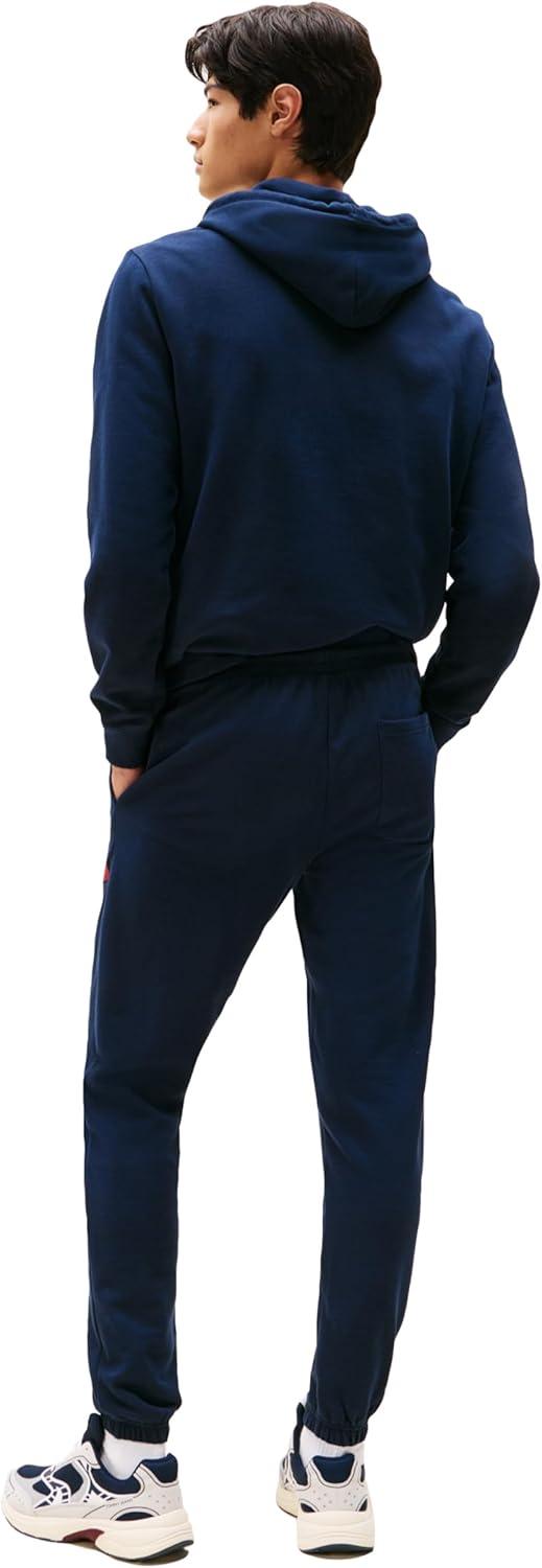 imageTommy Jeans Mens Casual Cotton Jogger Sweatpants with Printed Flag LogoDark Night Navy