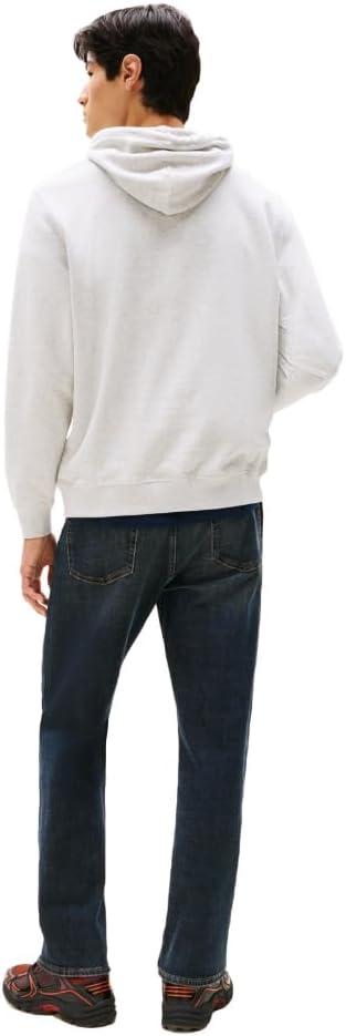 imageTommy Jeans Mens Medium Weight Hoodie Sweatshirt with Printed TwoTone LogoLight Grey Heather