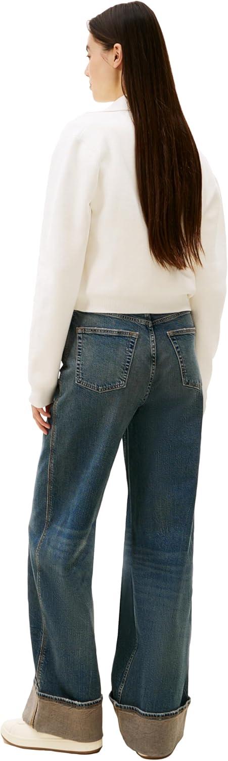 imageTommy Jeans womens Medium Weight Full Zip Cardigan With Silver Script LogoAncient White