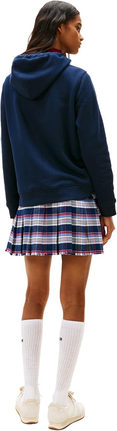 imageTommy Jeans womens Medium Weight Hoodie With Stacked Printed Logo DetailDark Night Navy