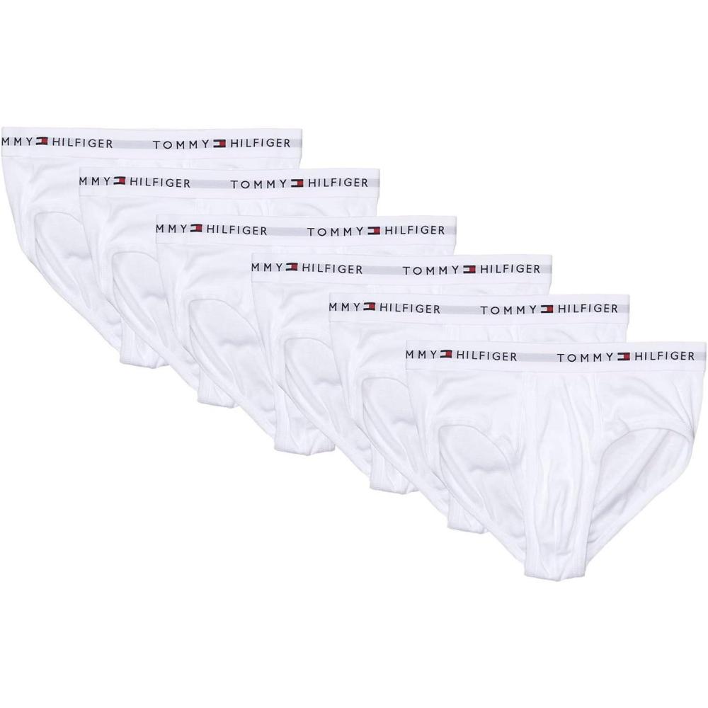 imageTommy Hilfiger Mens Cotton Classic 4Pack BriefWhite 6 Pack