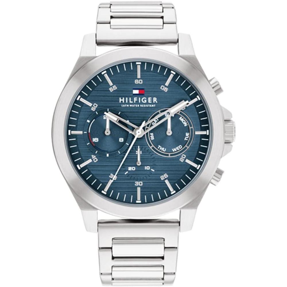 imageTommy Hilfiger Mens Stainless Steel Quartz Watches Timekeeping with StyleBlueSilver
