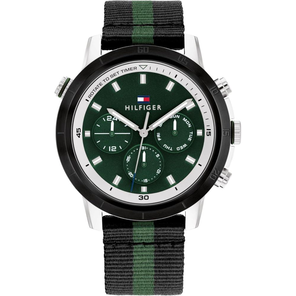imageTommy Hilfiger OceanBound Collection for Men Sporty Multifunction Wristwatch for Him Recycled Plastic WaterResistant up to 5 ATM50 Meters Premium Fashion for Everyday Wear 44mm