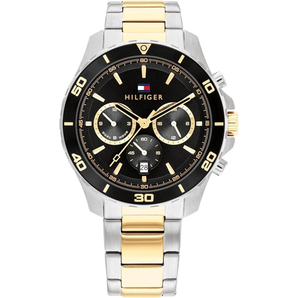 imageTommy Hilfiger Sport Lux Mens Watch  Multifunction Wristwatch for Him  Stainless Steel Bracelet  Water Resistant up to 5 ATM50 Meters  Premium Fashion for All Occasions  43mm