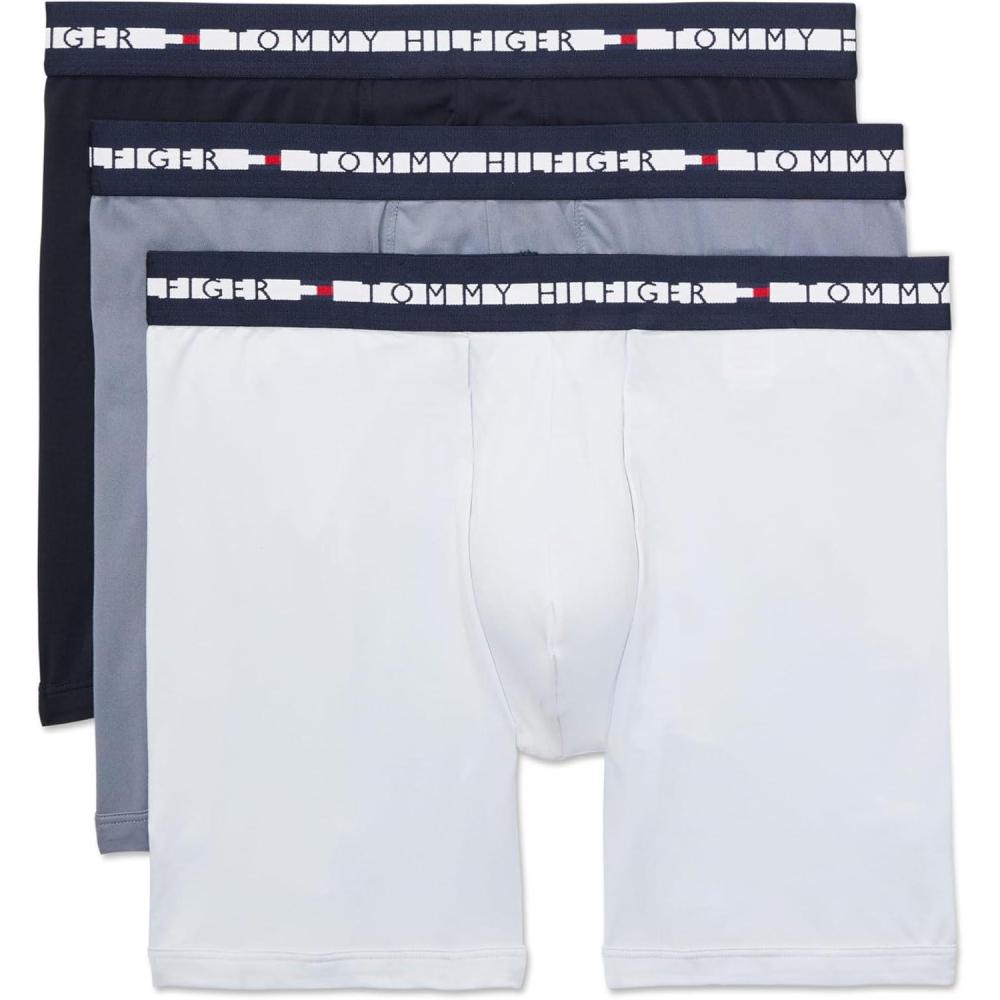 imageTommy Hilfiger mens Comfort Plus 3pack Boxer BriefBreezy Blue Bank Blue Navy