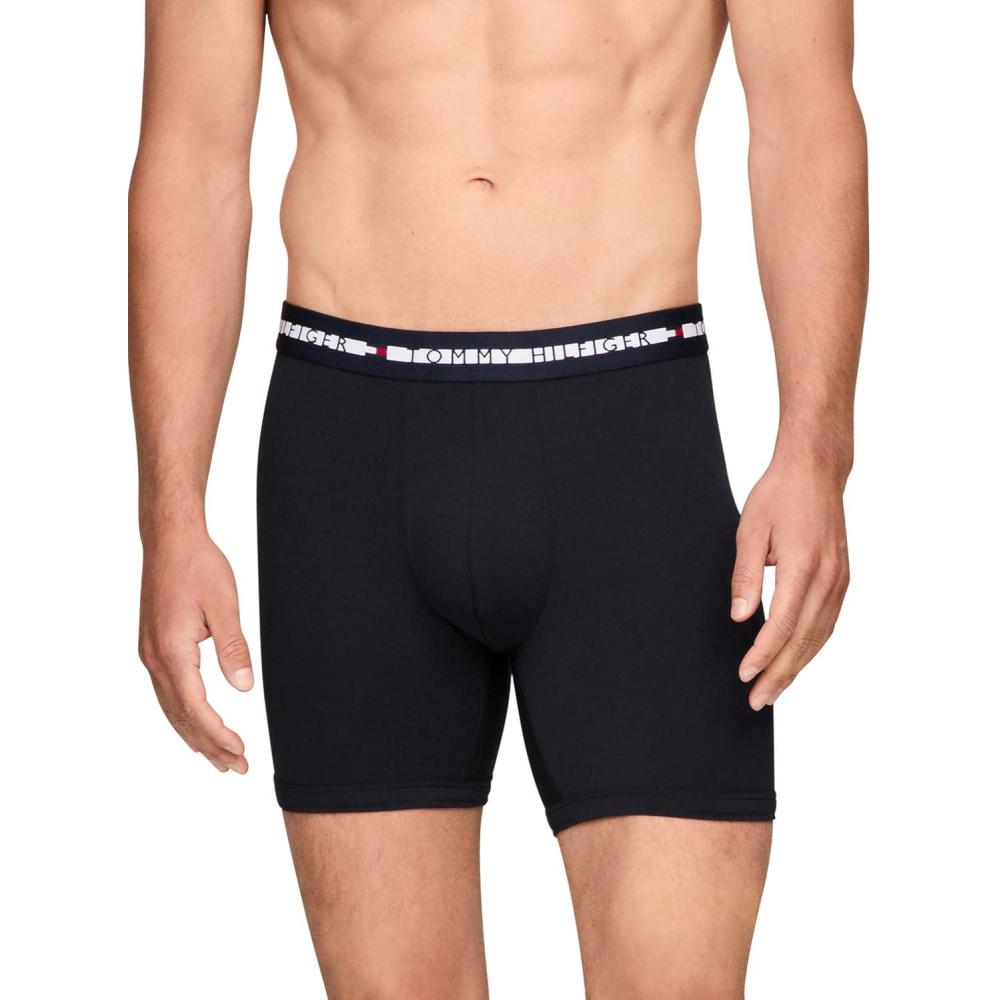 imageTommy Hilfiger mens Comfort Plus 3pack Boxer BriefNorth Sky Blue  Vivid Yellow  Navy