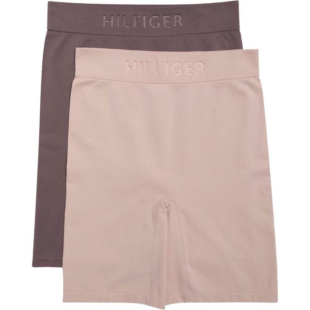 imageTommy Hilfiger womens Seamless Bike Short 2packBalanced BeigeSparrow