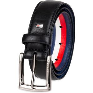 Tommy Hilfiger Big Boys’ Casual Belt for Jeans Pants Uniform(Classic Black)