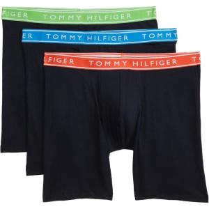 Tommy Hilfiger Cotton Stretch Boxer Brief 3-Pack(Desert Sky/Shocking Blue/Primary Green/Deep Orange Wb)