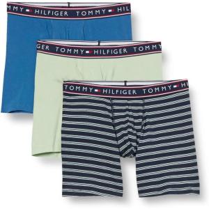 Tommy Hilfiger Cotton Stretch Boxer Brief 3-Pack(Green Tea)
