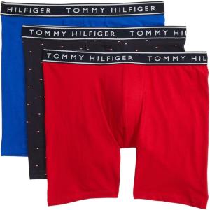 Tommy Hilfiger Cotton Stretch Boxer Brief 3-Pack(Royalty /Desert Sky Microflag Print/Primary Blue)