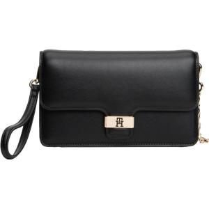 Tommy Hilfiger Heritage Clutch with Wristlet and Removable Crossbody Chain(Black)