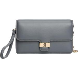 Tommy Hilfiger Heritage Clutch with Wristlet and Removable Crossbody Chain(Superior Steel)