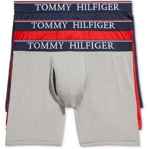 Tommy Hilfiger Men’s Cool Microfiber 3-pack Boxer Brief(Mahogany)