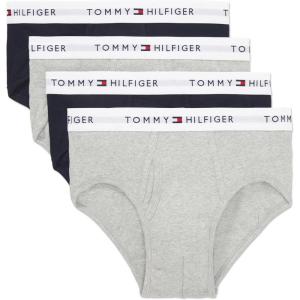 Tommy Hilfiger Men’s Cotton Classic 4-Pack Brief(2 Navy/2 Grey Heather)