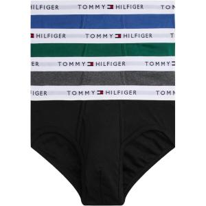 Tommy Hilfiger Men’s Cotton Classic 4-Pack Brief(Red  Navy  Blue Ocean  Grey Multi)