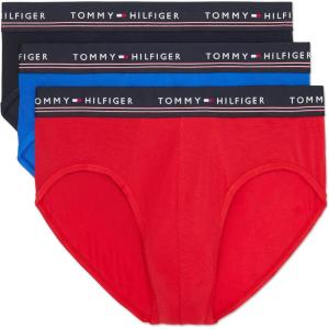 Tommy Hilfiger Men’s Modal 3-Pack Brief(Primary Red  Royalty  Navy)