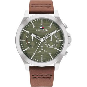 Tommy Hilfiger Men’s Stainless Steel Quartz Watches – Timekeeping with Style(Green/Brown)