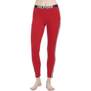 Tommy Hilfiger Women’s Loungewear Retro Style Th Graphic Logo Pajama Bottom Legging Pant(Apple Red)