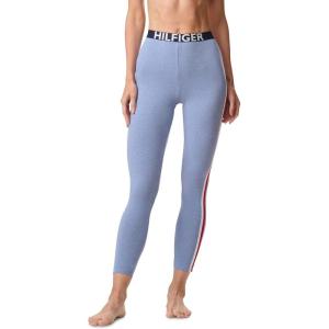 Tommy Hilfiger Women’s Loungewear Retro Style Th Graphic Logo Pajama Bottom Legging Pant(Chambray)