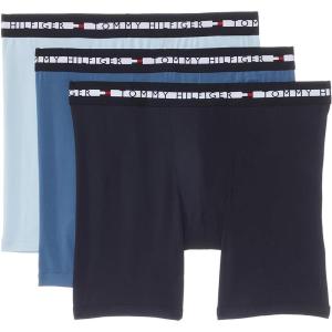 Tommy Hilfiger mens Comfort Plus 3-pack Boxer Brief(Breezy Blue  North Sky Blue  Navy)