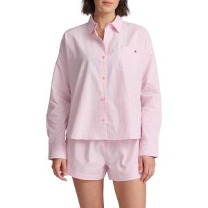 Tommy Hilfiger womens Longsleeve Boyfriend Fit Sleepshirt(Blossom Stripe)