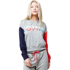 Tommy Hilfiger womens Womens Lounge Sleep Sweatshirt Hoodie(Heather Grey)