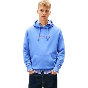 Tommy Jeans mens Medium Weight Hoodie Sweatshirt With Signature Printed Archival Graphic(Light Horizon Blue)