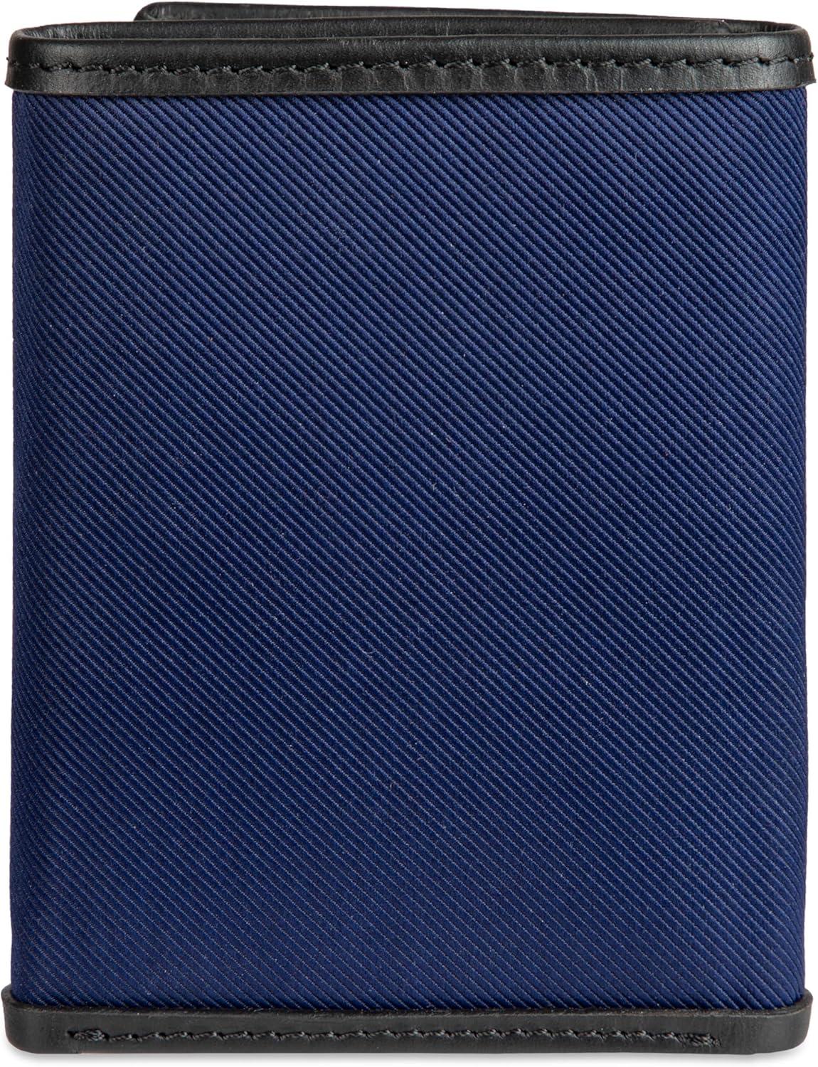 imageTommy Hilfiger Mens Fabric Inlay Wallet Bifold Trifold and Front Pocket StylesBlack Trifold
