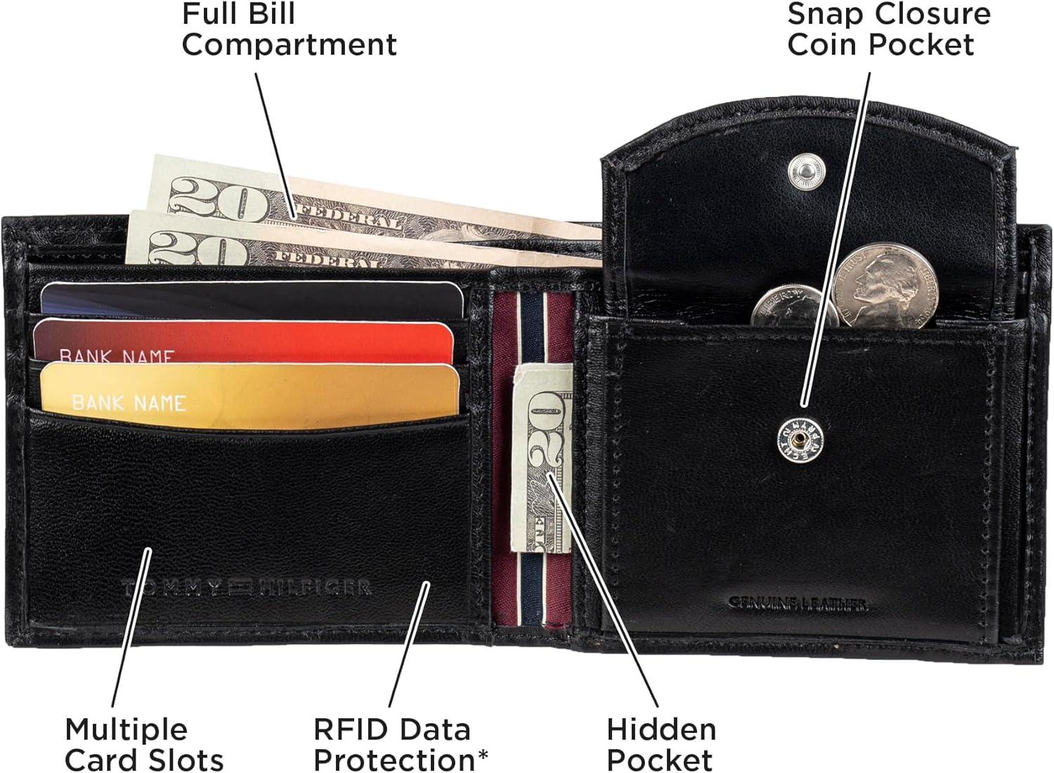 imageTommy Hilfiger Mens Stockon Coin WalletBlack