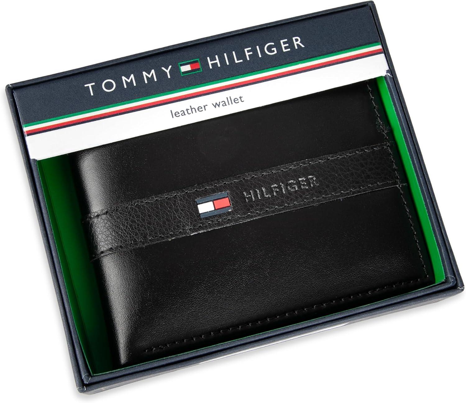 imageTommy Hilfiger Mens Stockon Coin WalletCasual Black Ranger