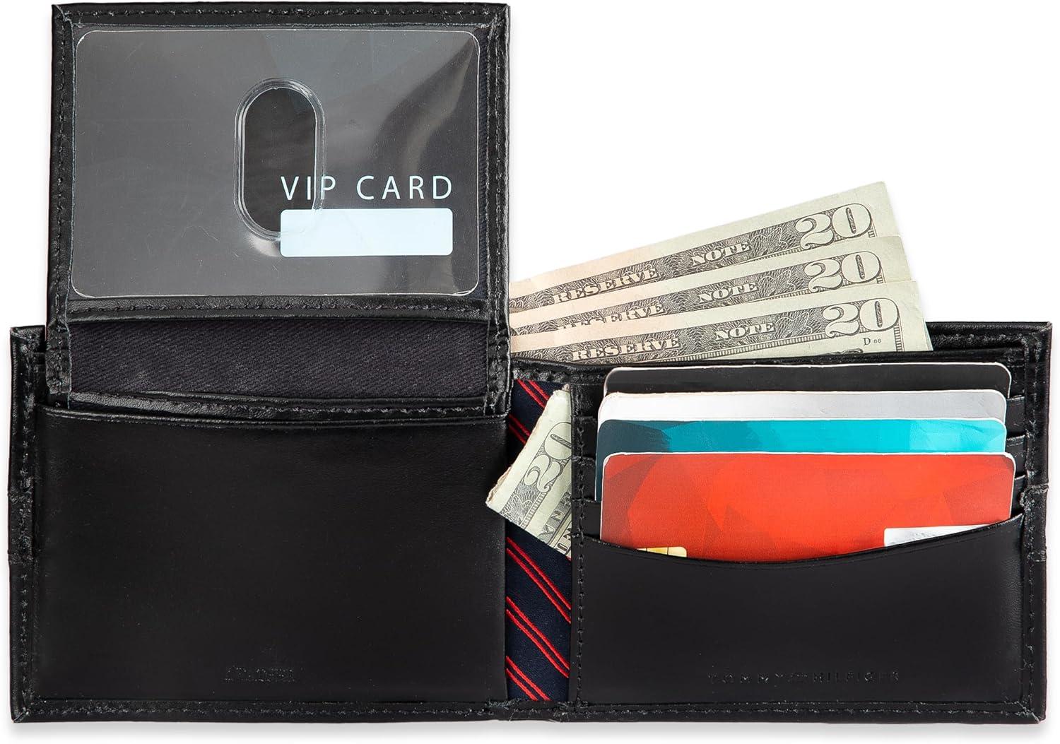imageTommy Hilfiger Mens Stockon Coin WalletCasual Black Ranger