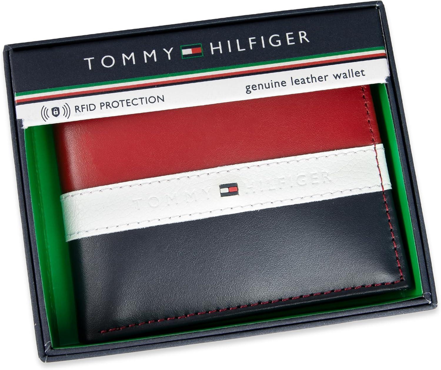 imageTommy Hilfiger Mens Stockon Coin WalletRedNavy