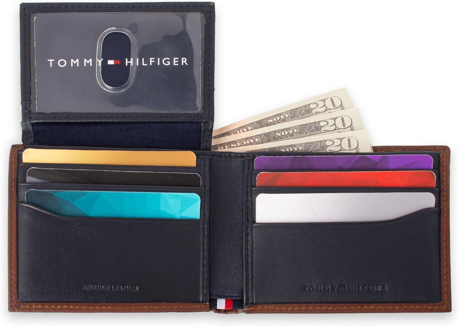 imageTommy Hilfiger Mens Stockon Coin WalletTanNavy