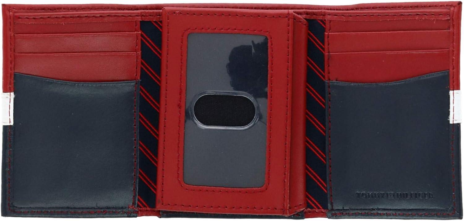 imageTommy Hilfiger Mens Trifold WalletRedWhiteBlue