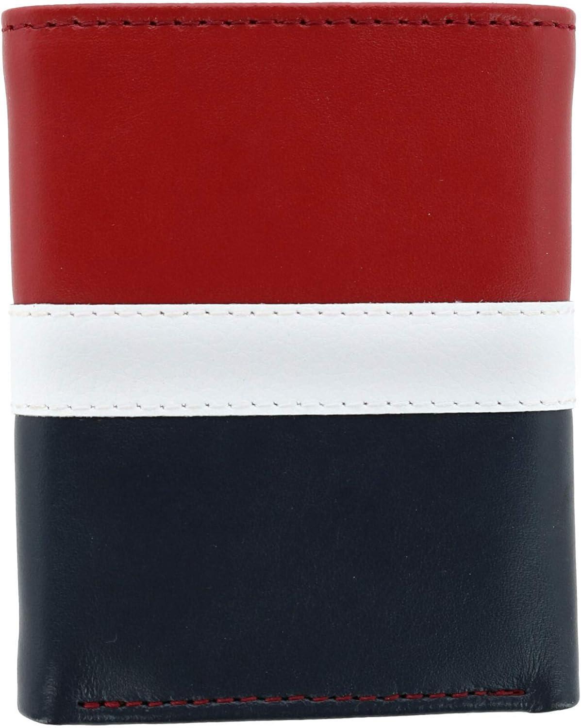 imageTommy Hilfiger Mens Trifold WalletRedWhiteBlue