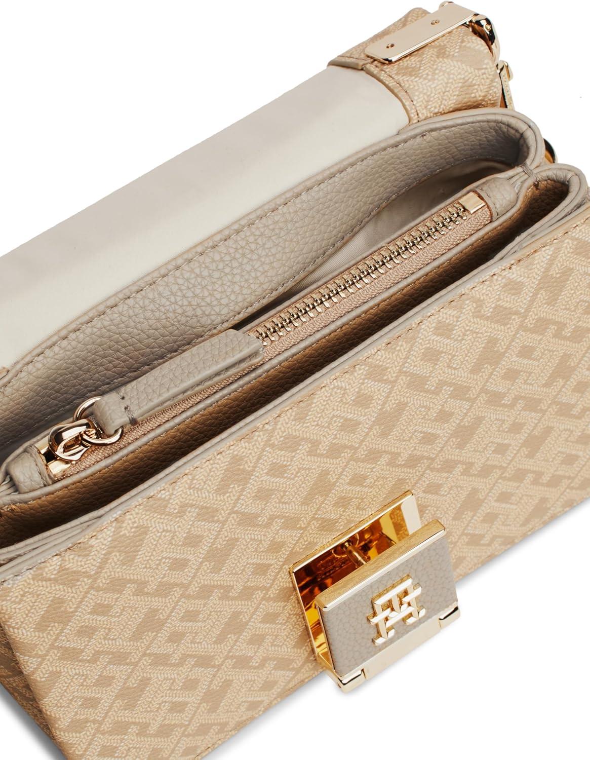 imageTommy Hilfiger womens Leather Crossbody Bag With Crossbody StrapBeige