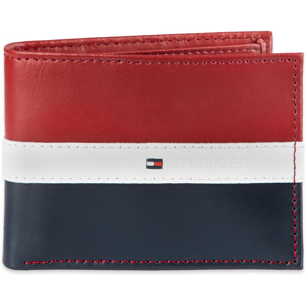 imageTommy Hilfiger Mens Stockon Coin WalletRedNavy